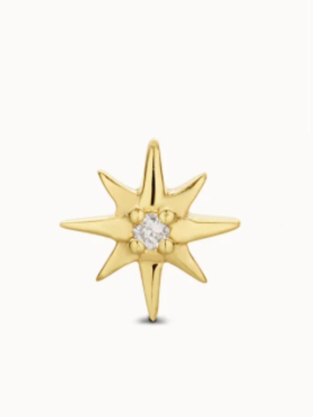 14k Diamond Starburst Flatback